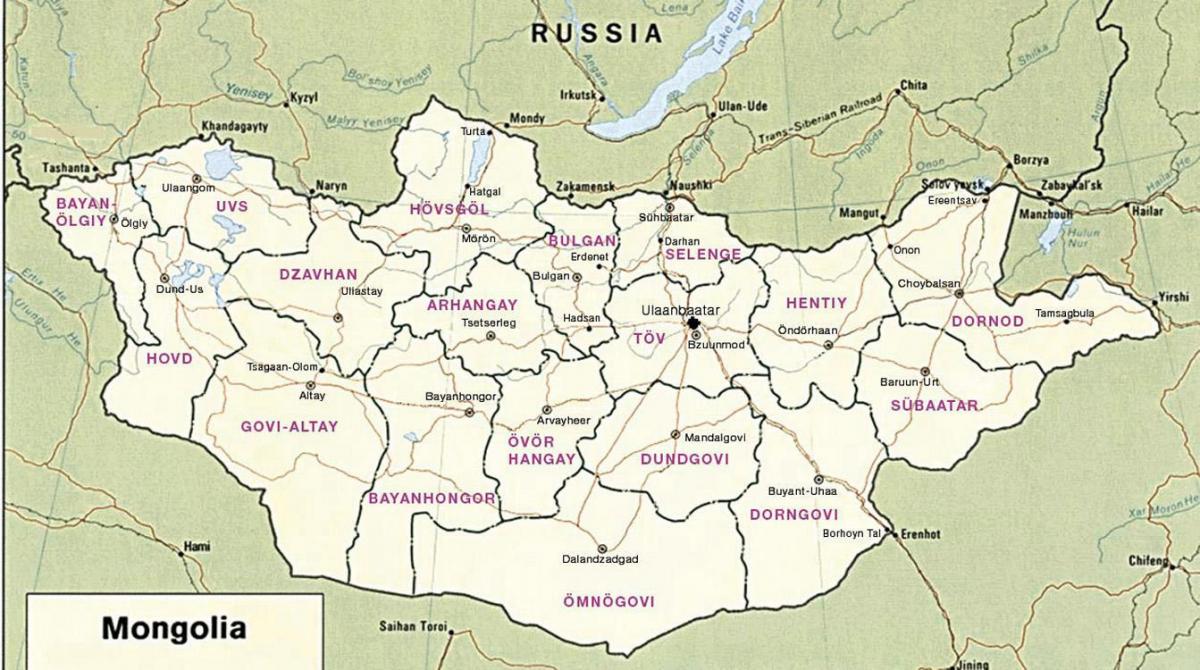 mapa mongolskim stepie