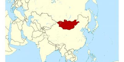 Lokalizacja Mongolii na mapie świata