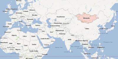 Mapa Mongolii mapie Azji