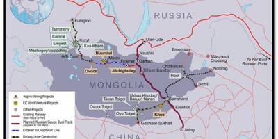 Mongolska kolej mapa