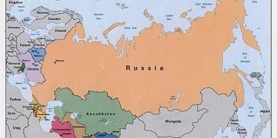 Mapa Rosji, Mongolii